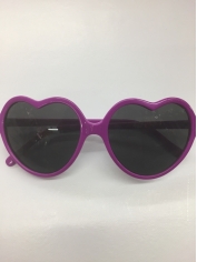 Purple Heart Shaped Glasses - Novelty Glasses